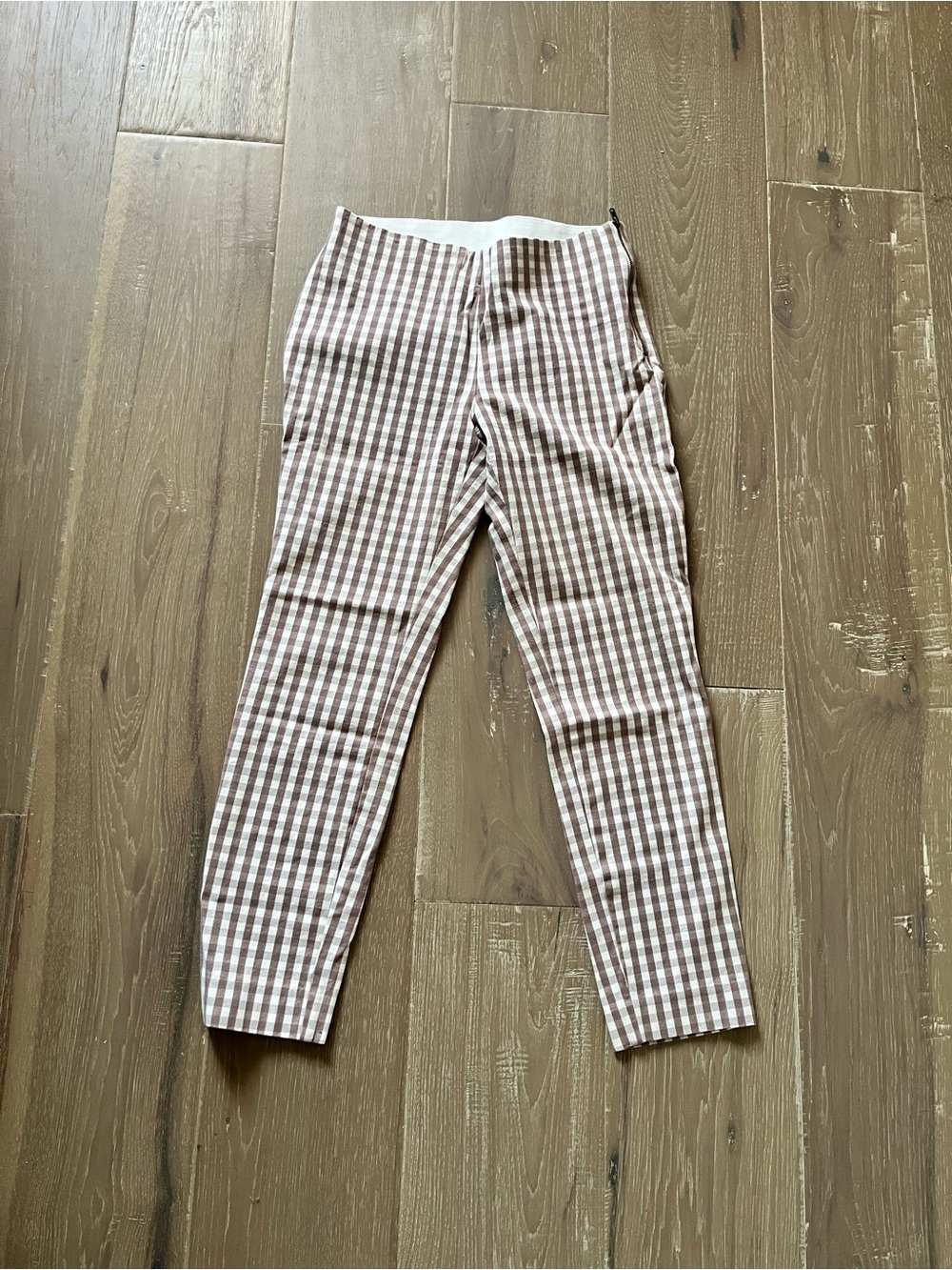 Target a new day Brown and White Gingham Waistband Pants size 4